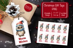 Christmas gift tag printable template Christmas Holiday tag Product Image 1