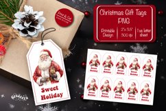 Christmas gift tag printable template Christmas tag Santa Product Image 1