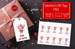 Valentine gift tag printable template Valentine Angel Product Image 1