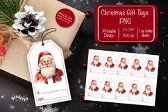 Christmas gift tag printable template Christmas tag Santa Product Image 1