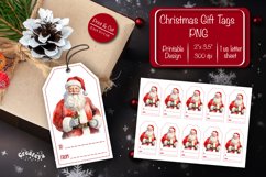 Christmas gift tag printable template Christmas tag Santa Product Image 1