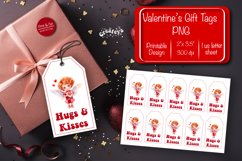 Valentine gift tag printable template Valentine Angel Hugs Product Image 1