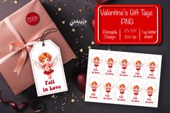 Valentine gift tag printable template Valentine Angel Product Image 1