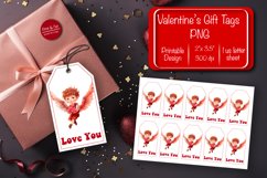 Valentine gift tag printable template Valentine Angel Love Product Image 1