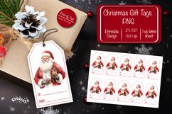 Christmas gift tag printable template Christmas tag Santa Product Image 1