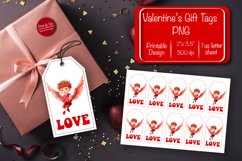 Valentine gift tag printable template Valentine Angel Love Product Image 1