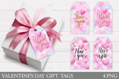 Valentines Gift Tag Design. Heart Gift Tag Printable Product Image 1