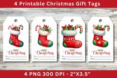 Christmas Gift Tags, christmas stocking Product Image 1
