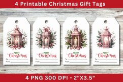 Christmas Gift Tags, pink lantern Product Image 1