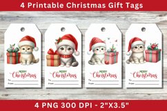 Christmas Gift Tags, cute kitten cat Product Image 1
