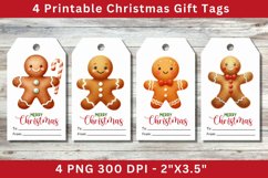 Christmas Gift Tags, gingerbread man Product Image 1