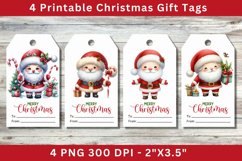 Christmas Gift Tags, cute santa claus Product Image 1