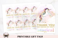 Magical Unicorn Printable Party Gift Tags Product Image 1