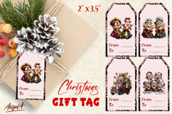 Christmas gift tags, Holiday gift label Best Friends PNG Product Image 1