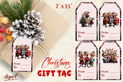 Christmas gift tags, Holiday gift label Best friends shoppin Product Image 1