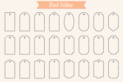 Gift Tags| Labels Black And White | Outline | Punch Hole Product Image 2