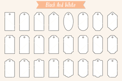 Gift Tags| Labels Black And White | Outline | Punch Hole Product Image 4