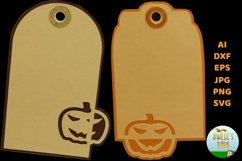 Two Halloween Gift Tags - Pumpkin Lantern Product Image 2