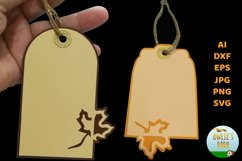 Two Gift Tags - Pumpkin Leaf Product Image 2