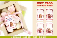 Printable Birthday Gift Tags Template with Adorable Animals Product Image 1