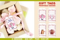 Printable Birthday Gift Tags Template with Adorable Animals Product Image 1