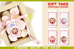 Printable Birthday Gift Tags Template with Adorable Animals Product Image 1