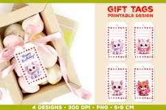 Printable Birthday Gift Tags Template with Adorable Animals Product Image 1