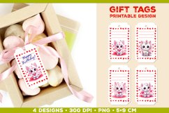 Printable Birthday Gift Tags Template with Adorable Animals Product Image 1