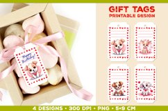 Printable Birthday Gift Tags Template with Adorable Animals Product Image 1