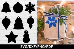 Christmas gift tag svg bundle - Holiday cut files Product Image 1