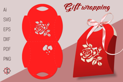 Gift wrap with cut out rose /Cut file/SVG Product Image 1