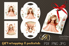 Gift wrapping and cards featuring a fairy girl Product Image 1