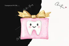 Pink Watercolor Gift Box - Tooth Fairy PNG Product Image 2