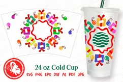 Christmas gifts 24 oz Cold cup wrap Tumbler Personalized svg Product Image 1
