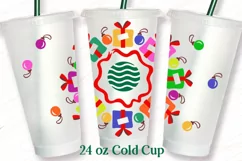 Christmas gifts 24 oz Cold cup wrap Tumbler Personalized svg Product Image 3