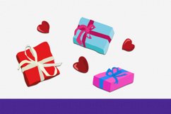 Gifts and hearts in random vector Product Image 2
