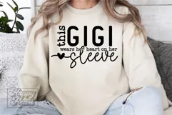 This Gigi Wears Her Heart On Her Sleeve SVG Mothers Day PNG Product Image 1