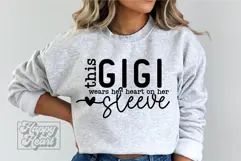 This Gigi Wears Her Heart On Her Sleeve SVG Mothers Day PNG Product Image 2