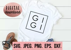 Gigi Square Box SVG - Blessed Gigi - Gigi SVG - Mothers Day Product Image 2