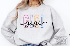 Gigi Varsity Script Pastel SVG PNG - Mothers Day Trendy Product Image 2