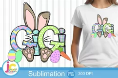 Gigi Bunny Png, Grandma Png Easter Design Sublimation Product Image 1