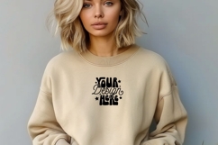 Gildan 18000 Sweatshirt Mockups, Women Sweatshirt Mockup, Product Image 1