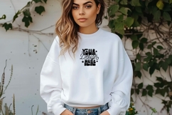 Gildan 18000 Sweatshirt Mockups, Women Sweatshirt Mockup, Product Image 1