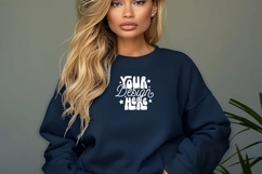 Gildan 18000 Sweatshirt Mockups, Women Sweatshirt Mockup, Product Image 1