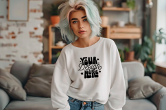 Gildan 18000 Sweatshirt Mockups, Women Sweatshirt Mockup, Product Image 1