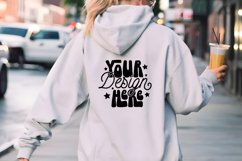 Ash Hoodie Back Mockup, Gildan 18500 Mockup, Gildan Ash Product Image 1