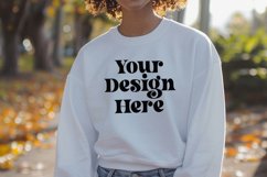 Gildan 5000 Crewneck Women White Color T-shirt Mockup Product Image 1