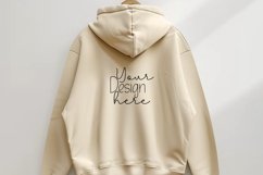 Gildan18500Hoodie. Sand Mockup Product Image 1