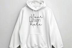 Gildan18500Hoodie. White Mockup Product Image 1