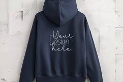 Gildan18500Hoodie.HeatherNavy Mockup Product Image 1